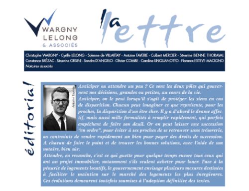 La Lettre de l&rsquo;Étude n°117 est disponible : succession, immobilier et transition énergétique au cœur de l&rsquo;actualité