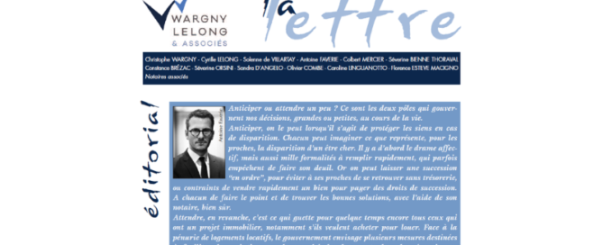 La Lettre de l'Étude n°117 est disponible : succession, immobilier et transition énergétique au cœur de l'actualité