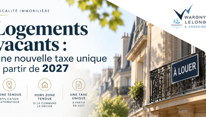Logements vacants : une nouvelle taxe unique à partir de 2027